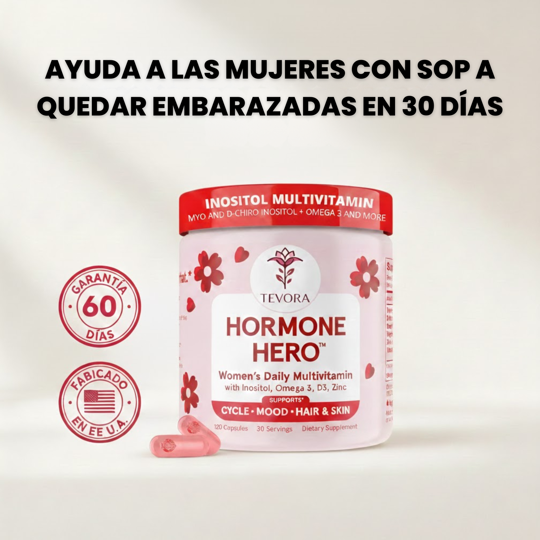 Tevora Inositol™ - Ayuda a Mujeres con SOP a Quedar Embarazadas en 30 Días.