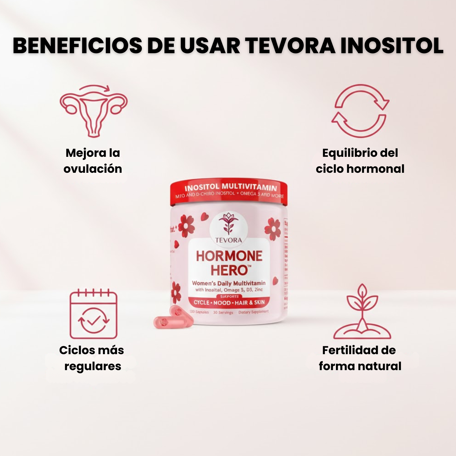 Tevora Inositol™ - Ayuda a Mujeres con SOP a Quedar Embarazadas en 30 Días.